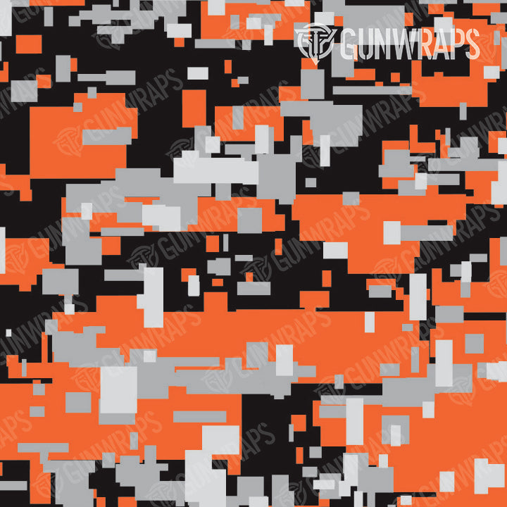 AR 15 Digital Orange Tiger Camo Gun Skin Pattern