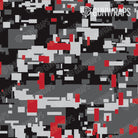 AK 47 Digital Urban Red Camo Gun Skin Pattern