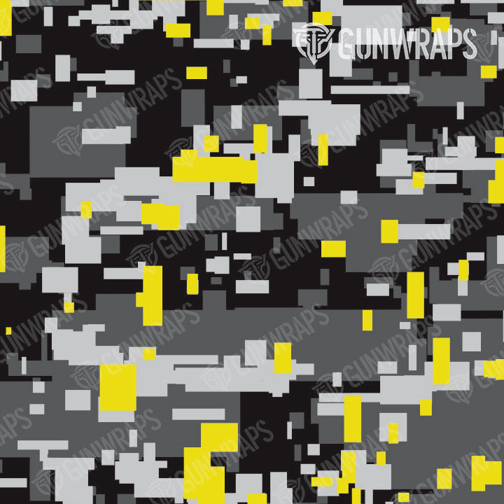 Tactical Digital Urban Yellow Camo Gun Skin Pattern