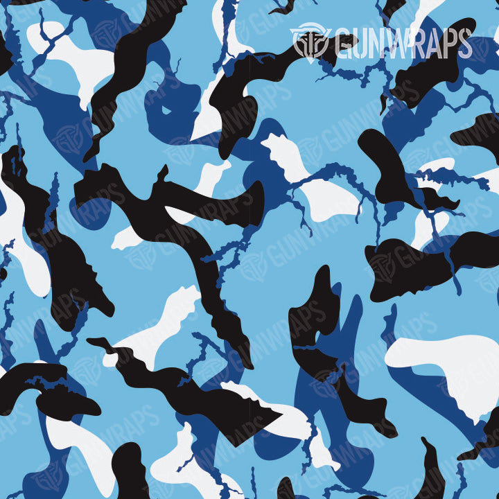 AR 15 Ragged Baby Blue Camo Gun Skin Pattern