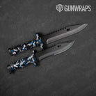 Ragged Blue Tiger Camo Knife Gear Skin Vinyl Wrap