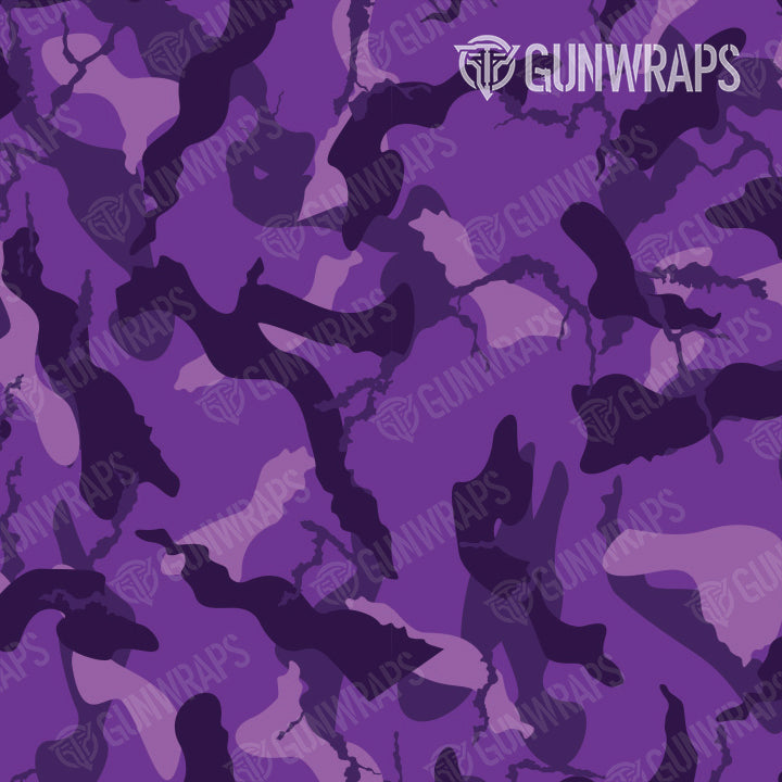 AR 15 Mag Well Ragged Elite Purple Camo Gun Skin Pattern