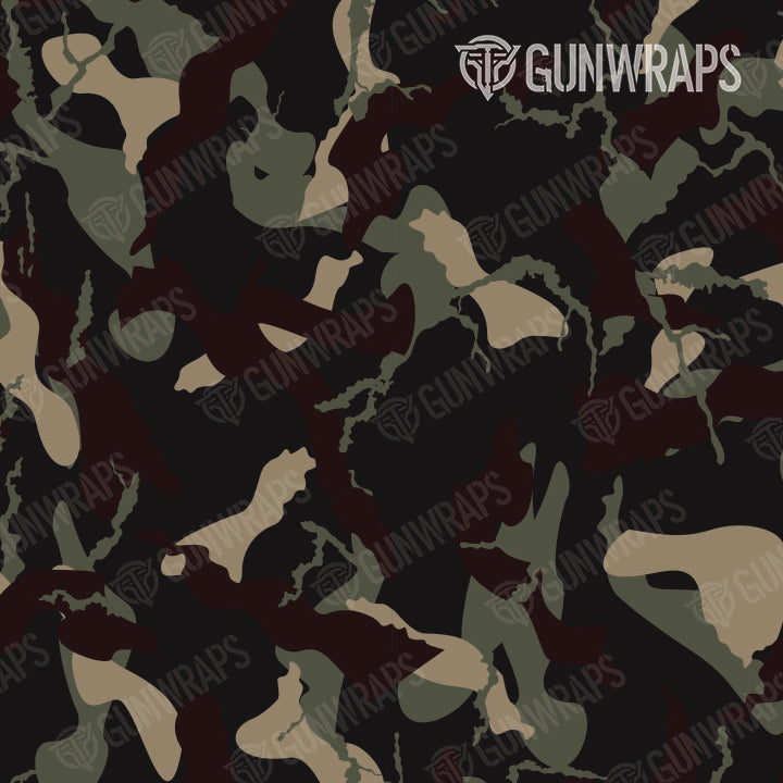 AR 15 Ragged Militant Blood Camo Gun Skin Pattern