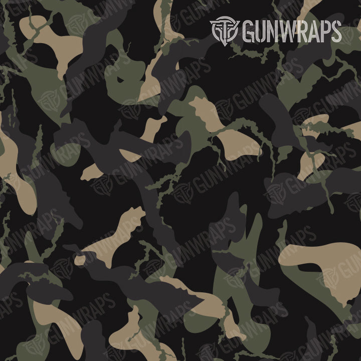 AR 15 Ragged Militant Charcoal Camo Gun Skin Pattern