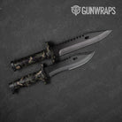 Ragged Militant Green Camo Knife Gear Skin Vinyl Wrap