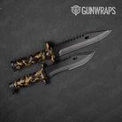 Ragged Militant Yellow Camo Knife Gear Skin Vinyl Wrap