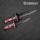 Ragged Pink Camo Knife Gear Skin Vinyl Wrap