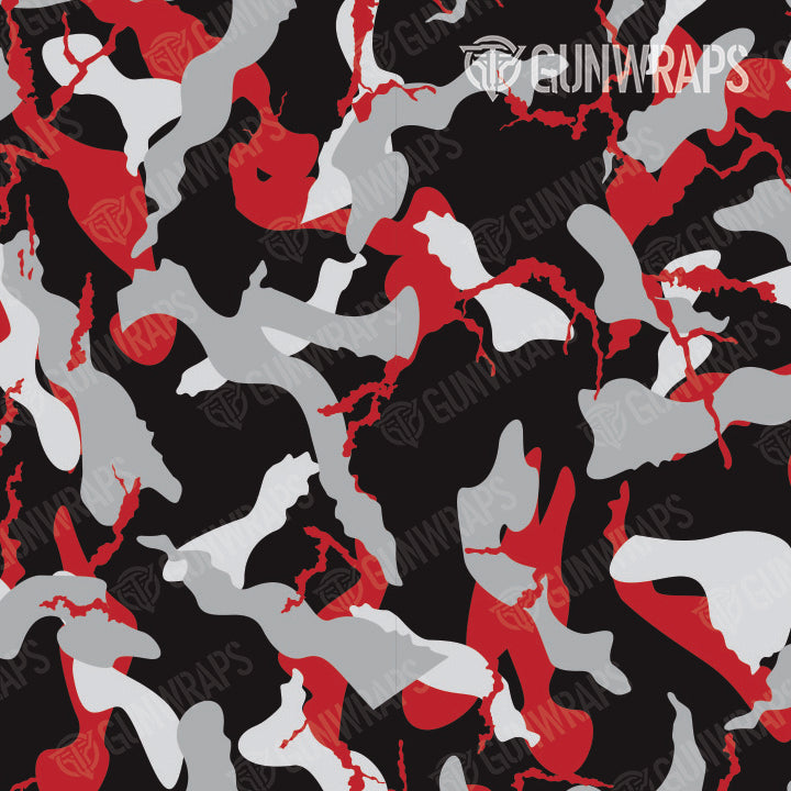 AR 15 Ragged Red Tiger Camo Gun Skin Pattern