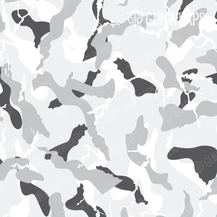 AR 15 Mag Well Ragged Snow Camo Gun Skin Pattern