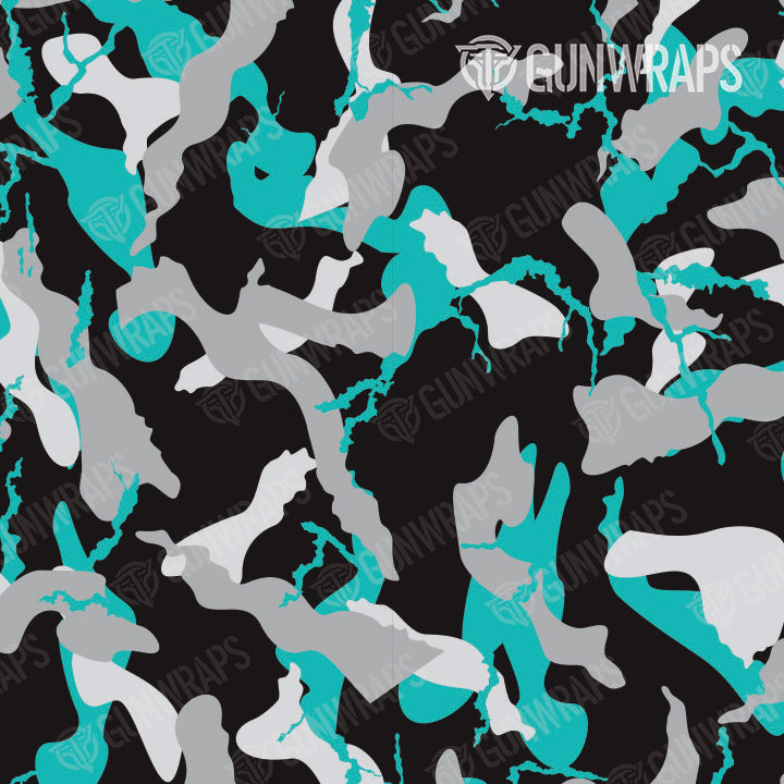 AK 47 Mag Ragged Tiffany Blue Tiger Camo Gun Skin Pattern