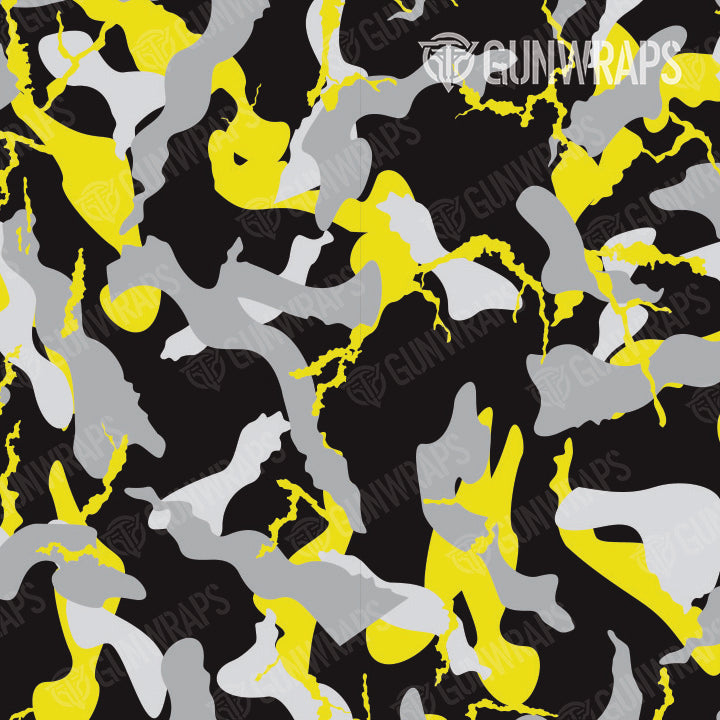 AR 15 Ragged Yellow Tiger Camo Gun Skin Pattern