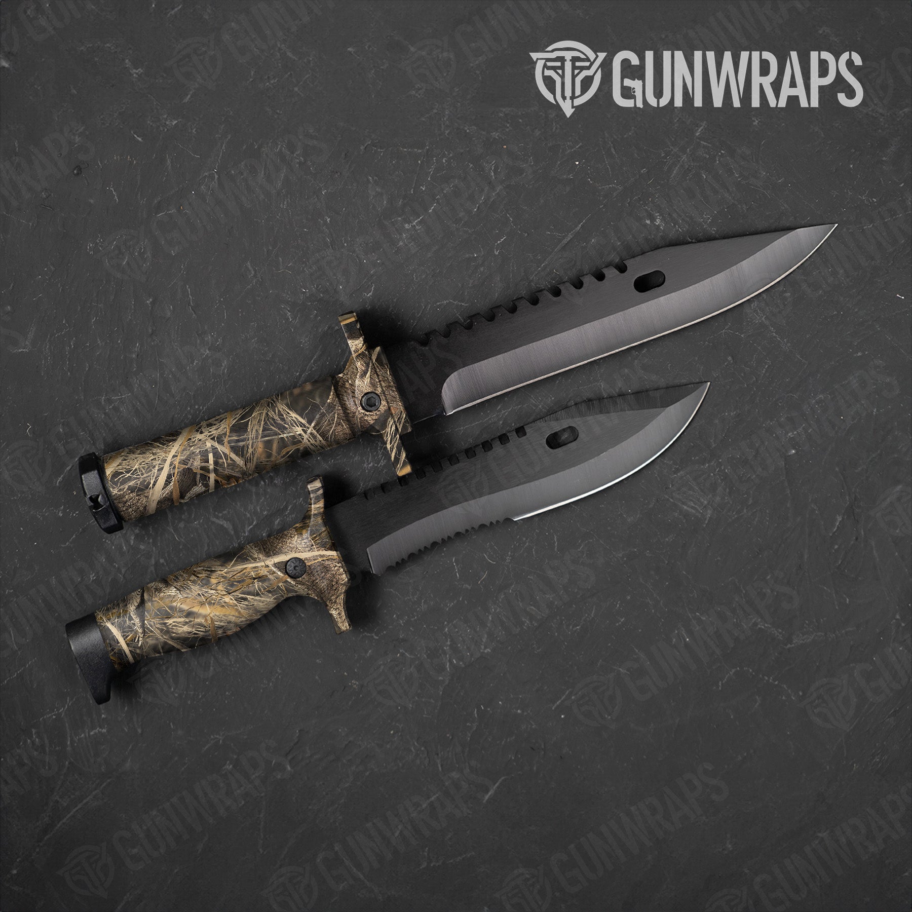 Knife Nature Dry Grassland Duck Camo Gear Skin Vinyl Wrap