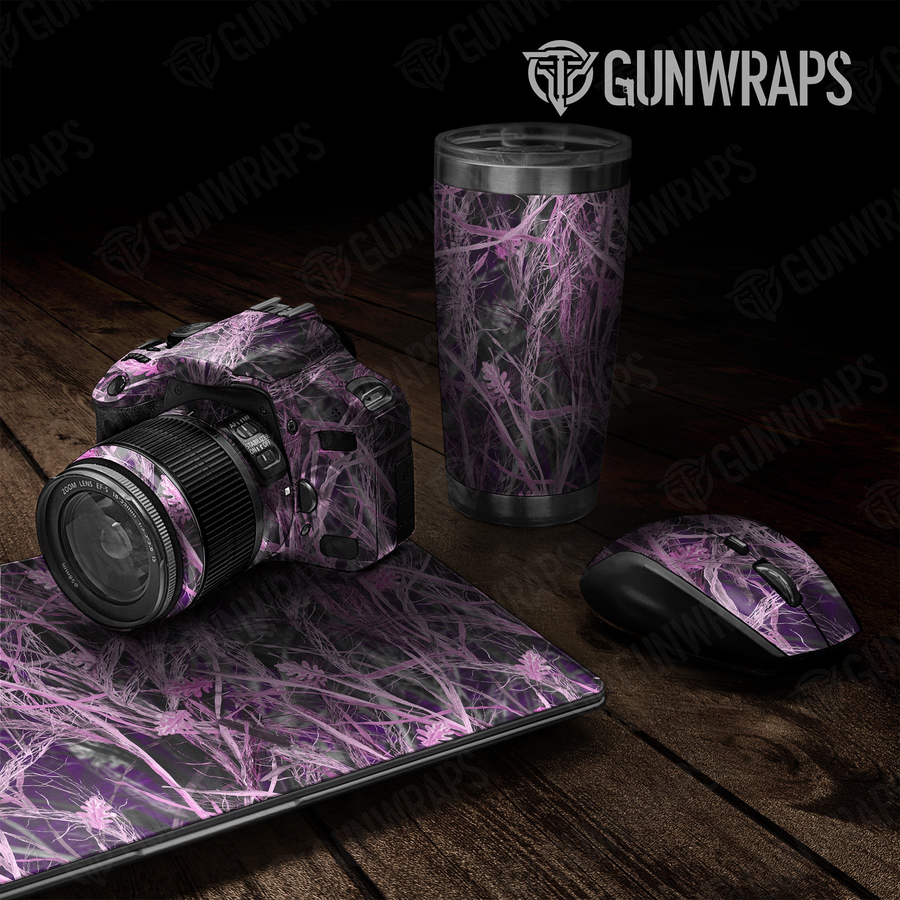 Universal Sheet Nature Dry Grassland Pink Camo Gear Skin Vinyl Wrap