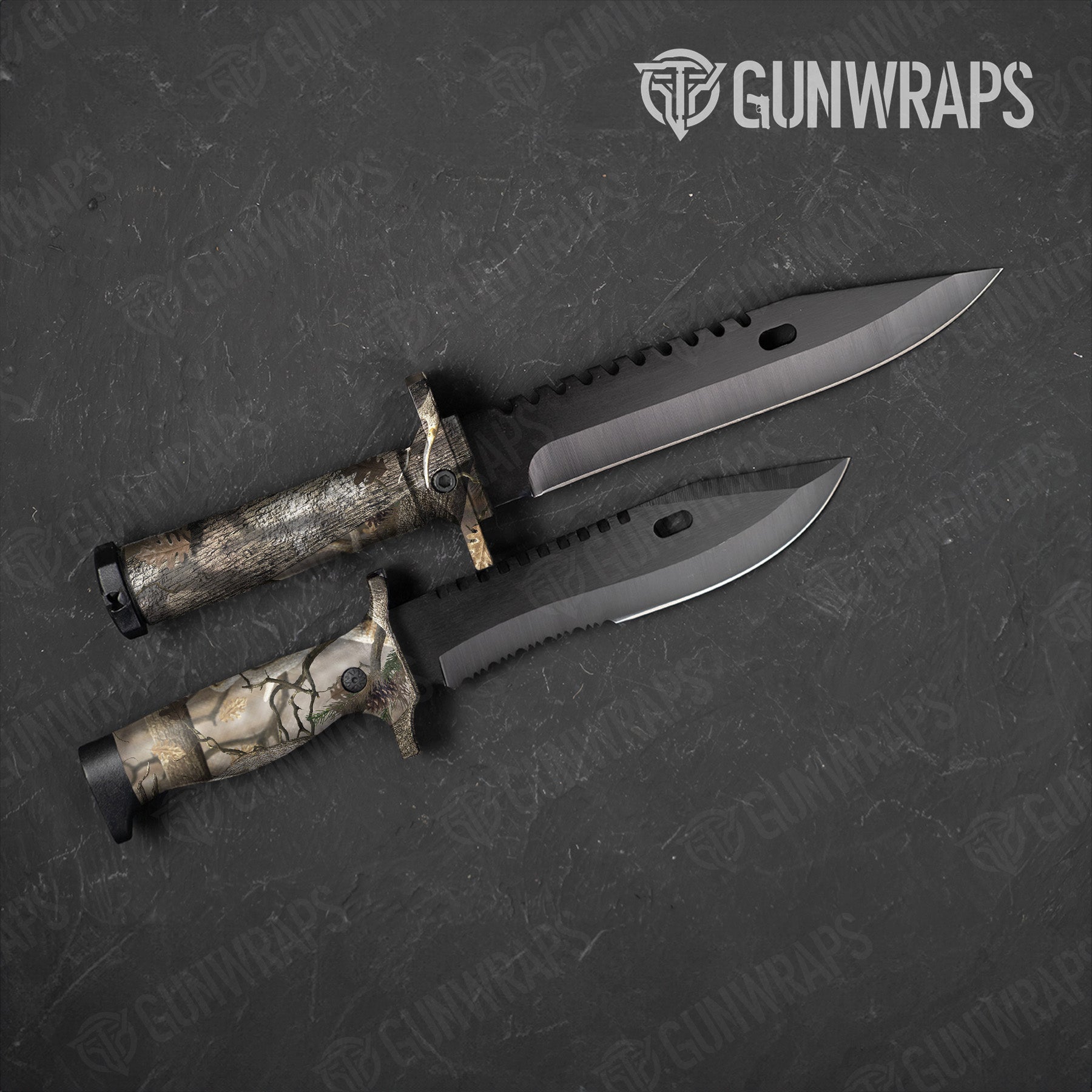 Nature Lifeless Woods Camo Knife Gear Skin Vinyl Wrap