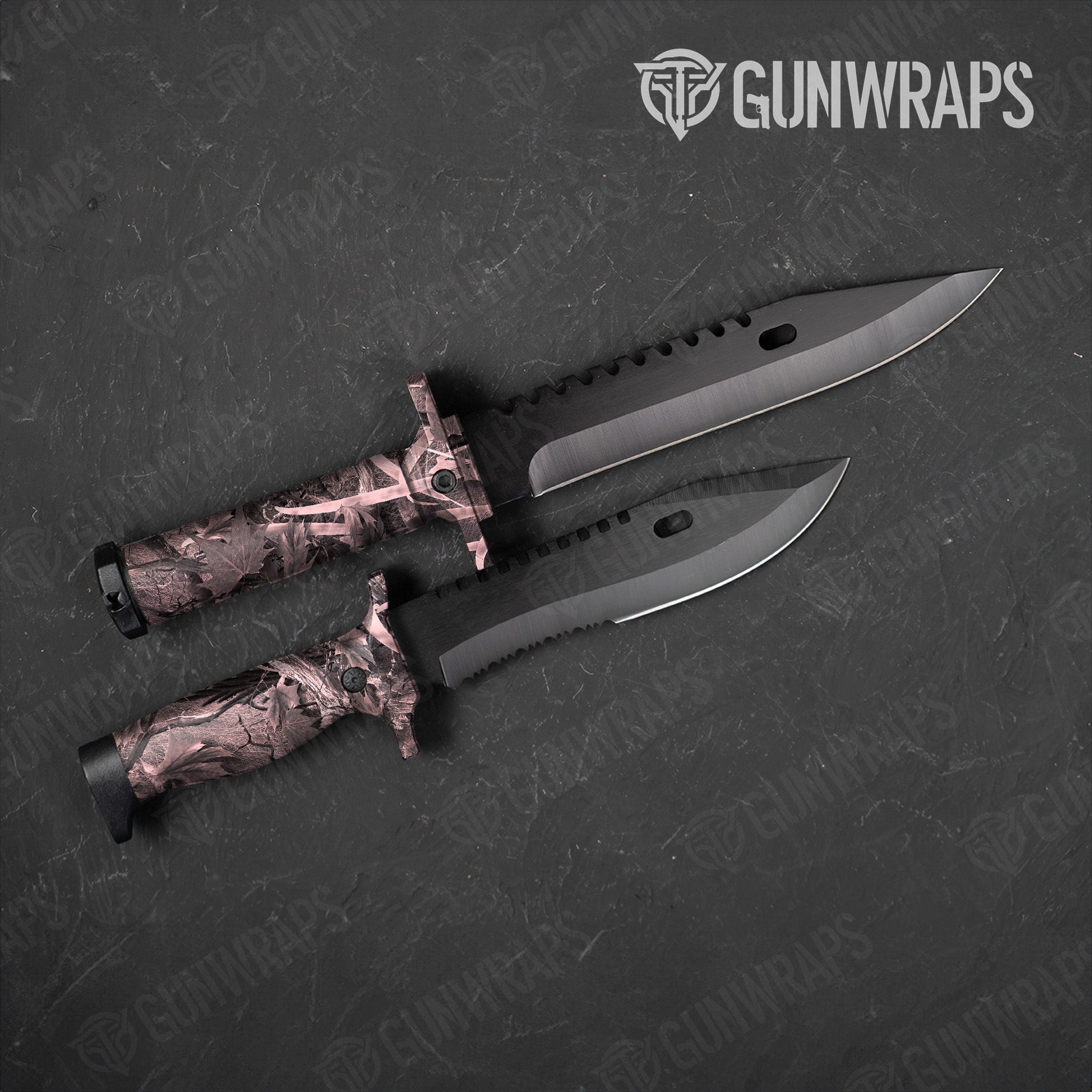 Nature Pink Grassland Camo Knife Gear Skin Vinyl Wrap