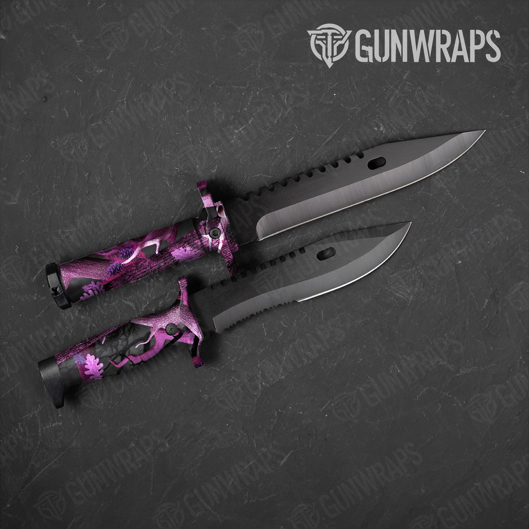 Nature Pink Lifeless Woods Camo Knife Gear Skin Vinyl Wrap