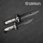 Nature Snowstorm Camo Knife Gear Skin Vinyl Wrap