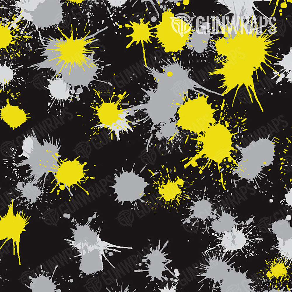 AR 15 Paintball Yellow Tiger Gun Skin Pattern