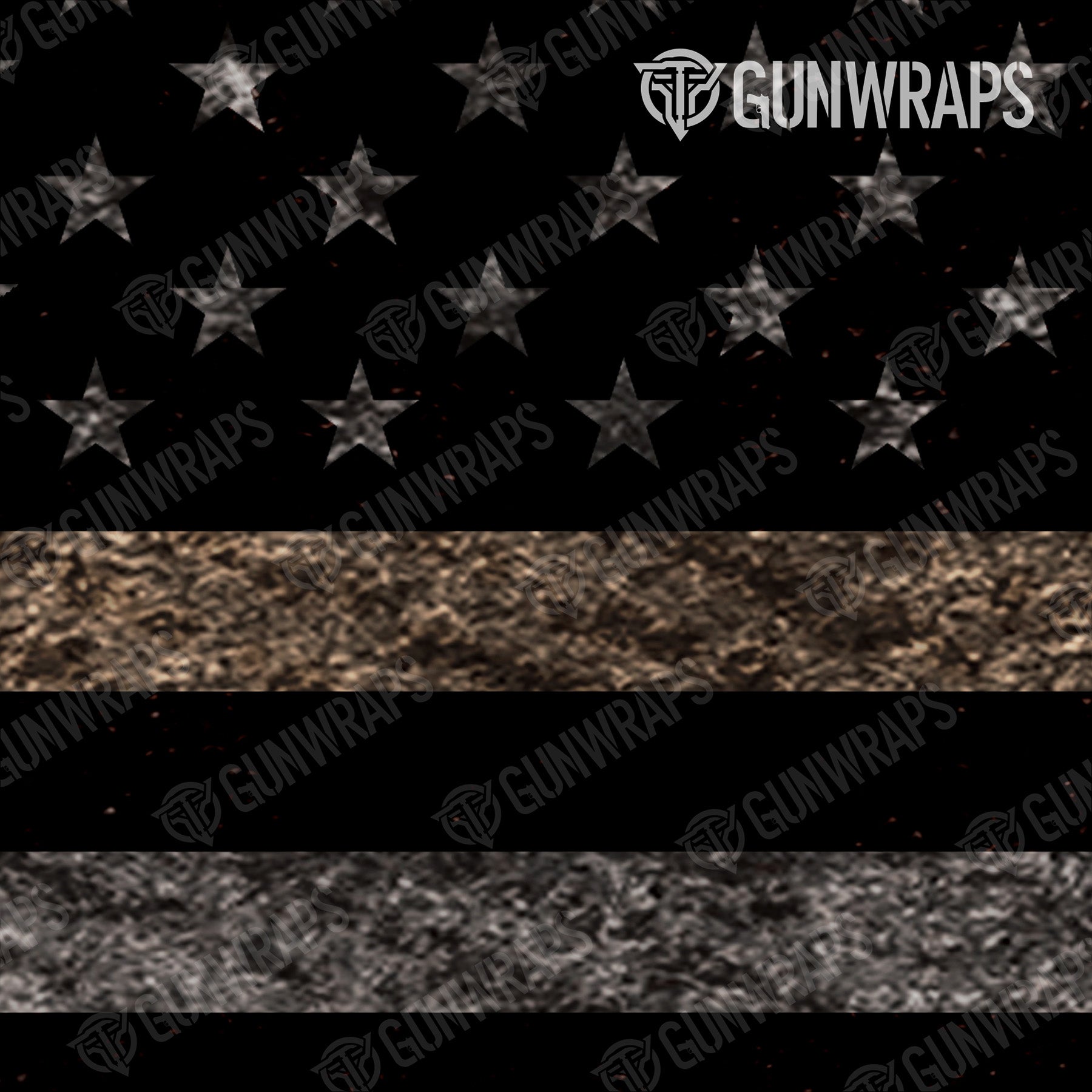 AR 15 Patriotic Desert Flag Gun Skin Pattern