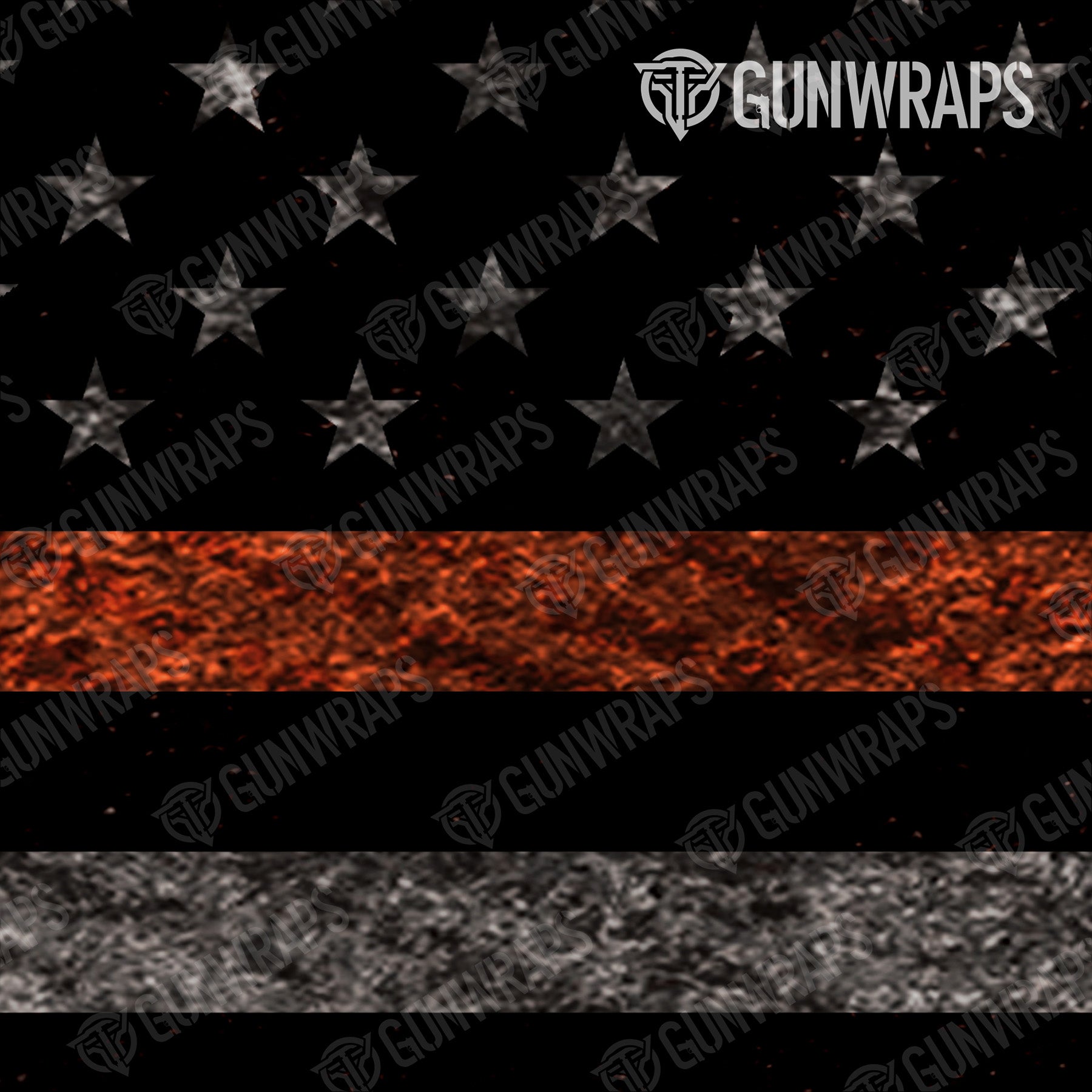 Pistol Mag Patriotic Orange Flag Gun Skin Pattern