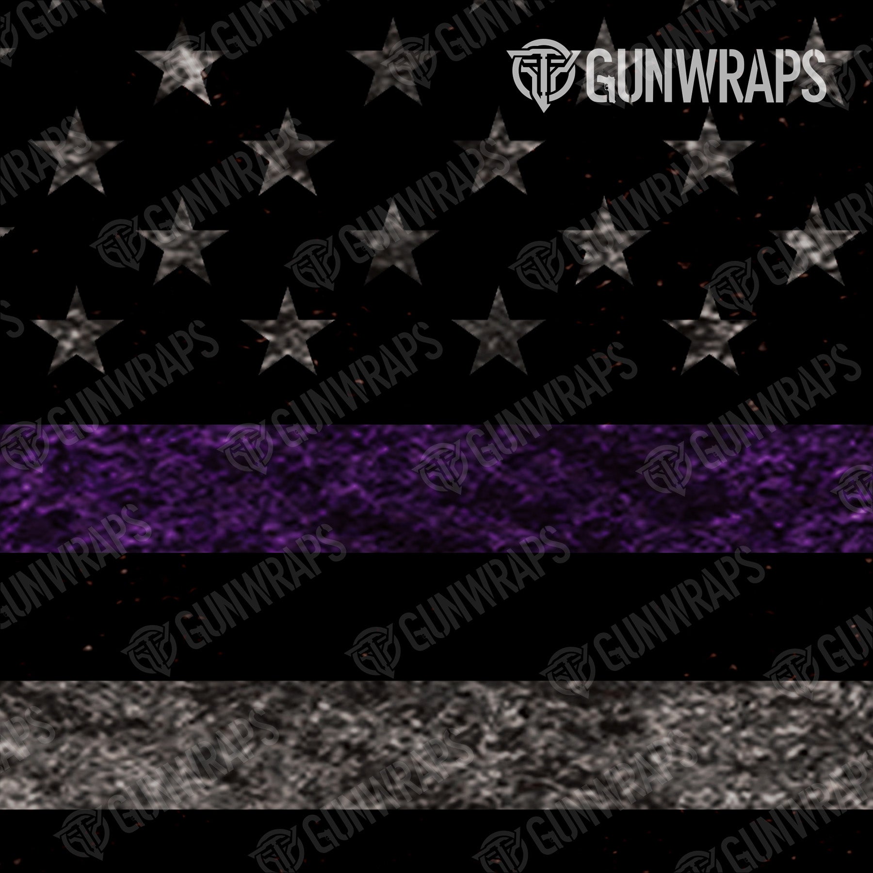 Rifle Patriotic Purple Flag Gun Skin Pattern