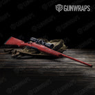 Rifle Hex Electric Red Gun Skin Vinyl Wrap