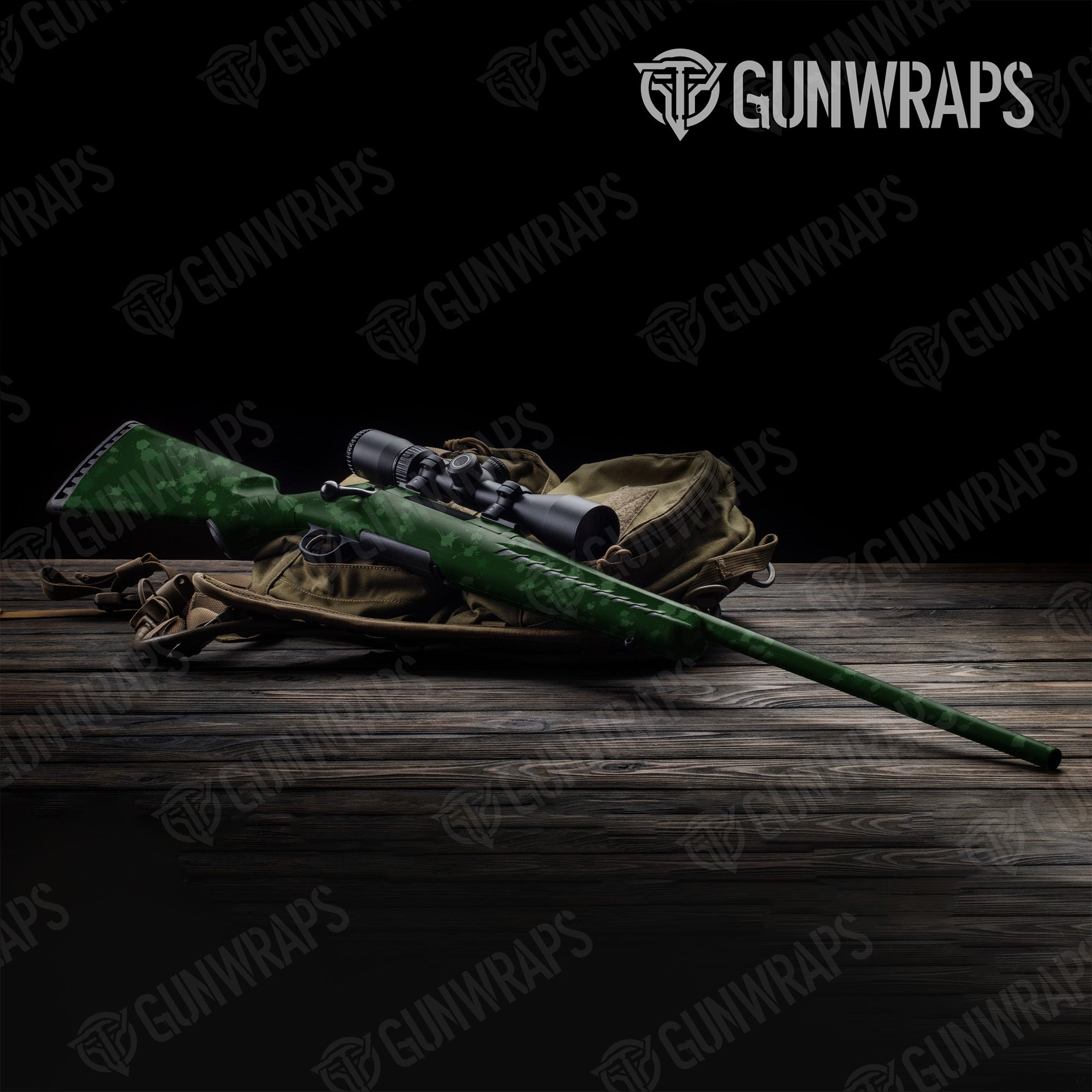 Rifle Paintball Elite Green Gun Skin Vinyl Wrap