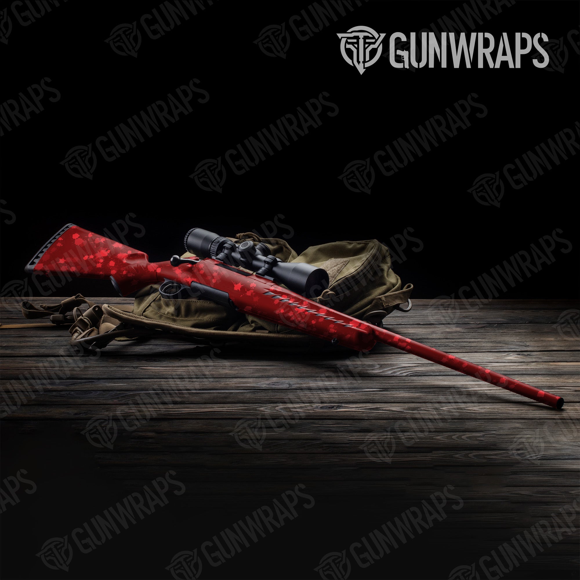 Rifle Paintball Elite Red Gun Skin Vinyl Wrap