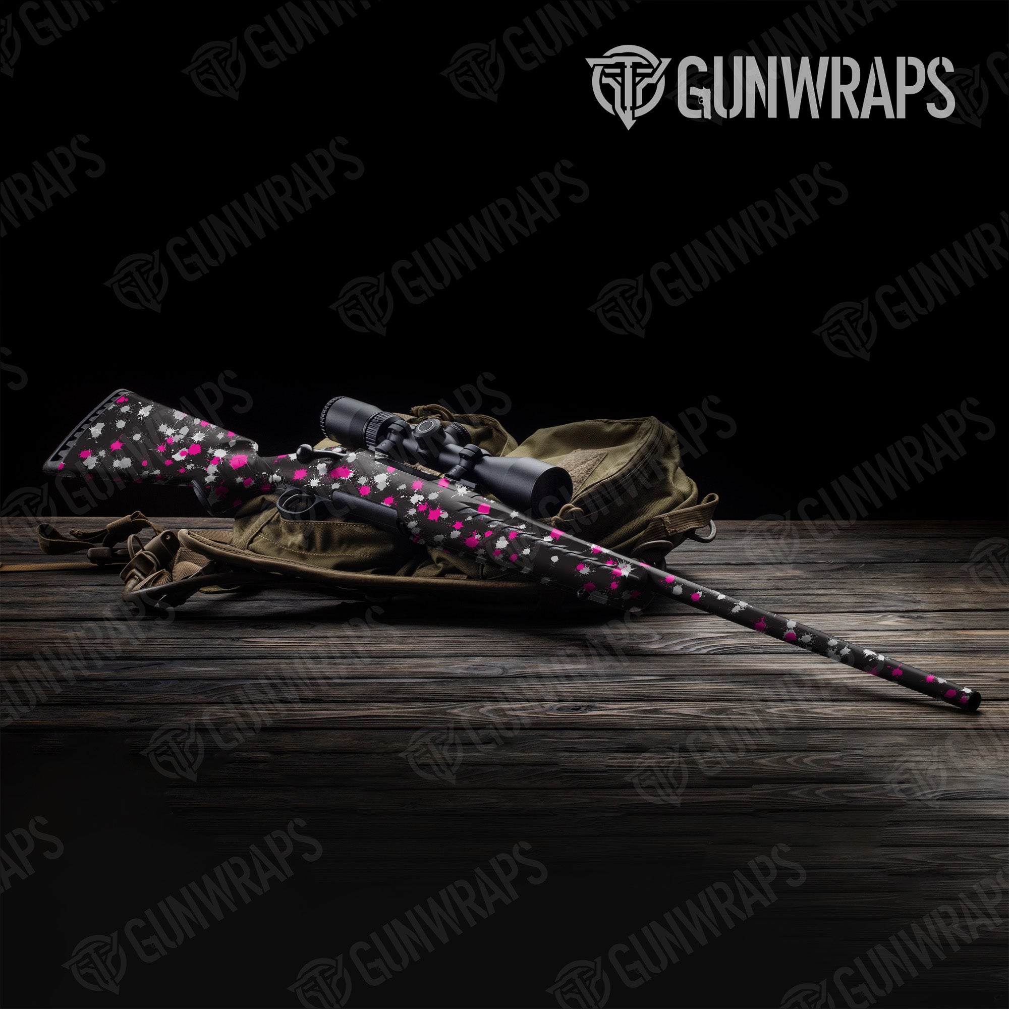 Rifle Paintball Magenta Tiger Gun Skin Vinyl Wrap