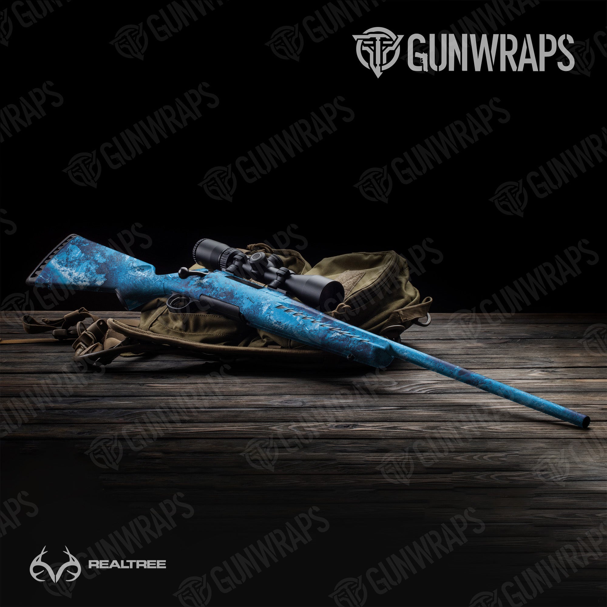 Rifle Realtree XTREME Dark Blue Camo Gun Skin Vinyl Wrap