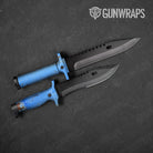 Rust 3D Baby Blue Knife Gear Skin Vinyl Wrap