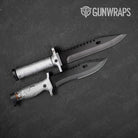 Rust 3D White Knife Gear Skin Vinyl Wrap