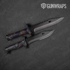 Sharp Blue Copper Camo Knife Gear Skin Vinyl Wrap