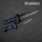 Sharp Blue Midnight Camo Knife Gear Skin Vinyl Wrap