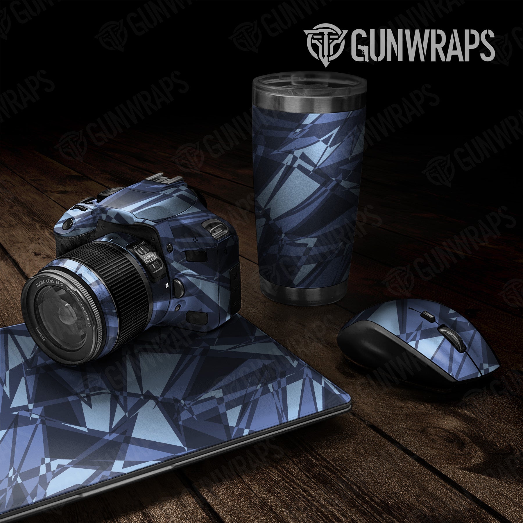 Sharp Blue Urban Night Camo Universal Sheet 