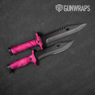 Sharp Elite Magenta Camo Knife Gear Skin Vinyl Wrap