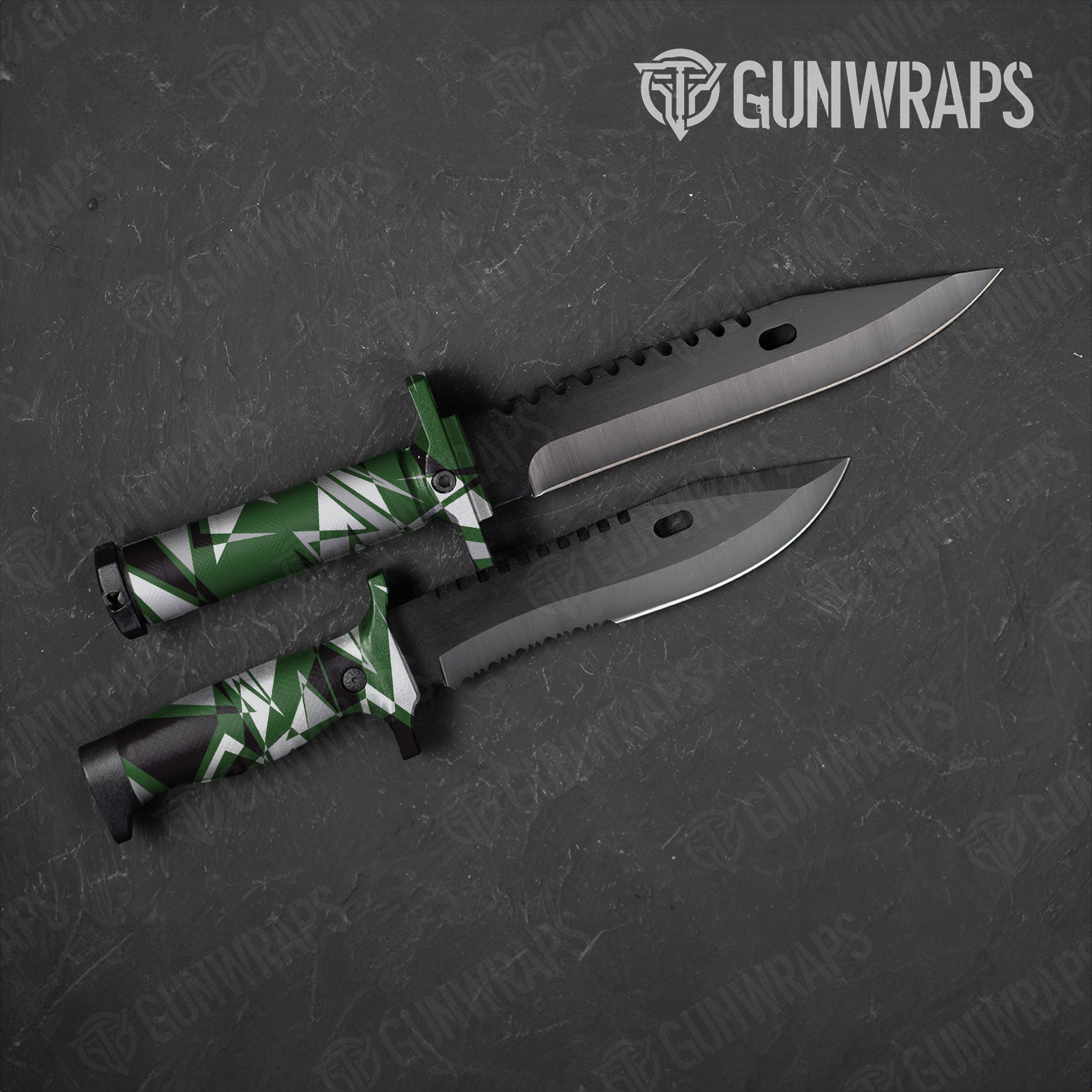 Sharp Green Tiger Camo Knife Gear Skin Vinyl Wrap