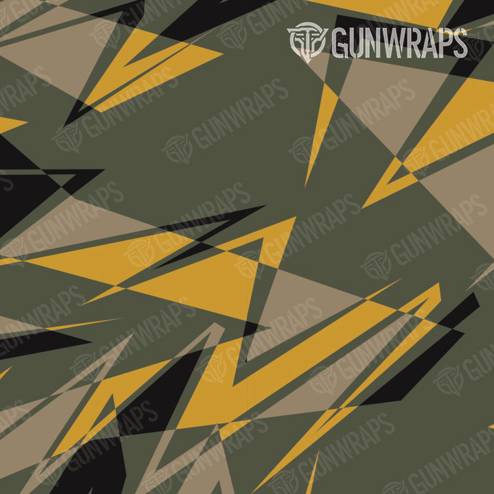 AR 15 Sharp Militant Yellow Camo Gun Skin Pattern