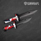 Shattered America Camo Knife Gear Skin Vinyl Wrap