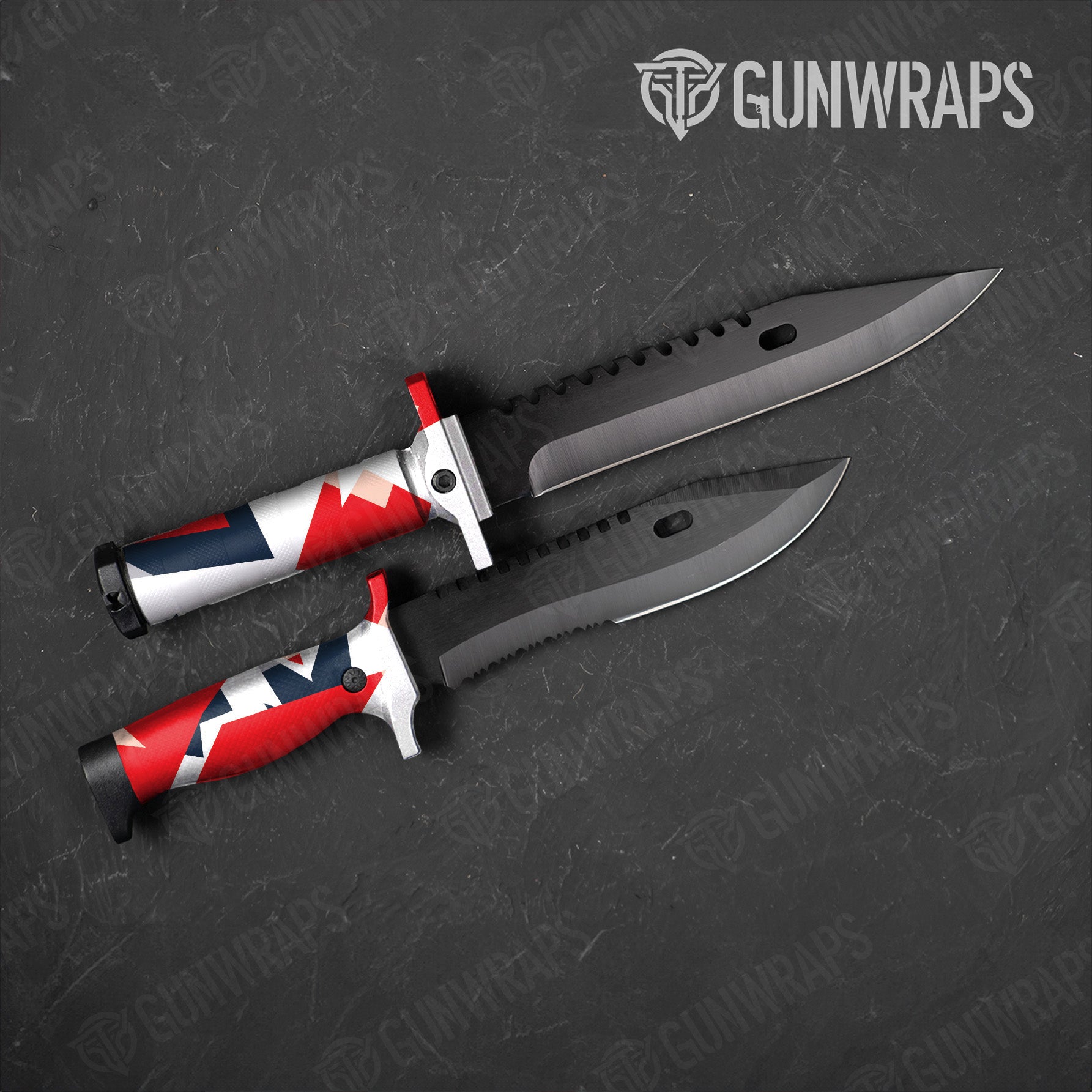 Shattered America Camo Knife Gear Skin Vinyl Wrap