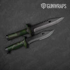 Shattered Army Dark Green Camo Knife Gear Skin Vinyl Wrap