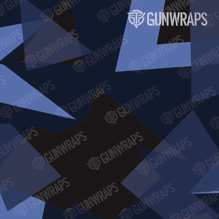 AR 15 Shattered Blue Midnight Camo Gun Skin Pattern