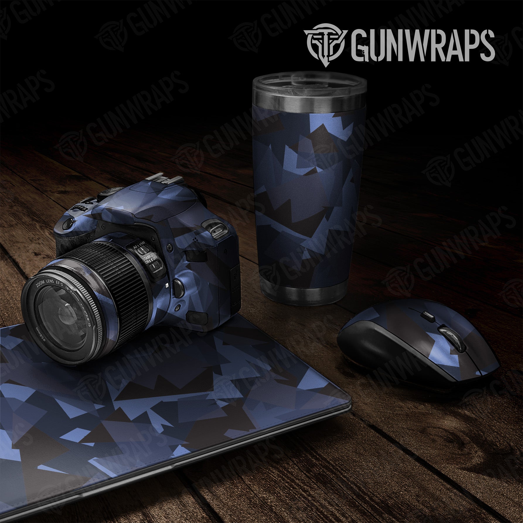 Shattered Blue Midnight Camo Universal Sheet 