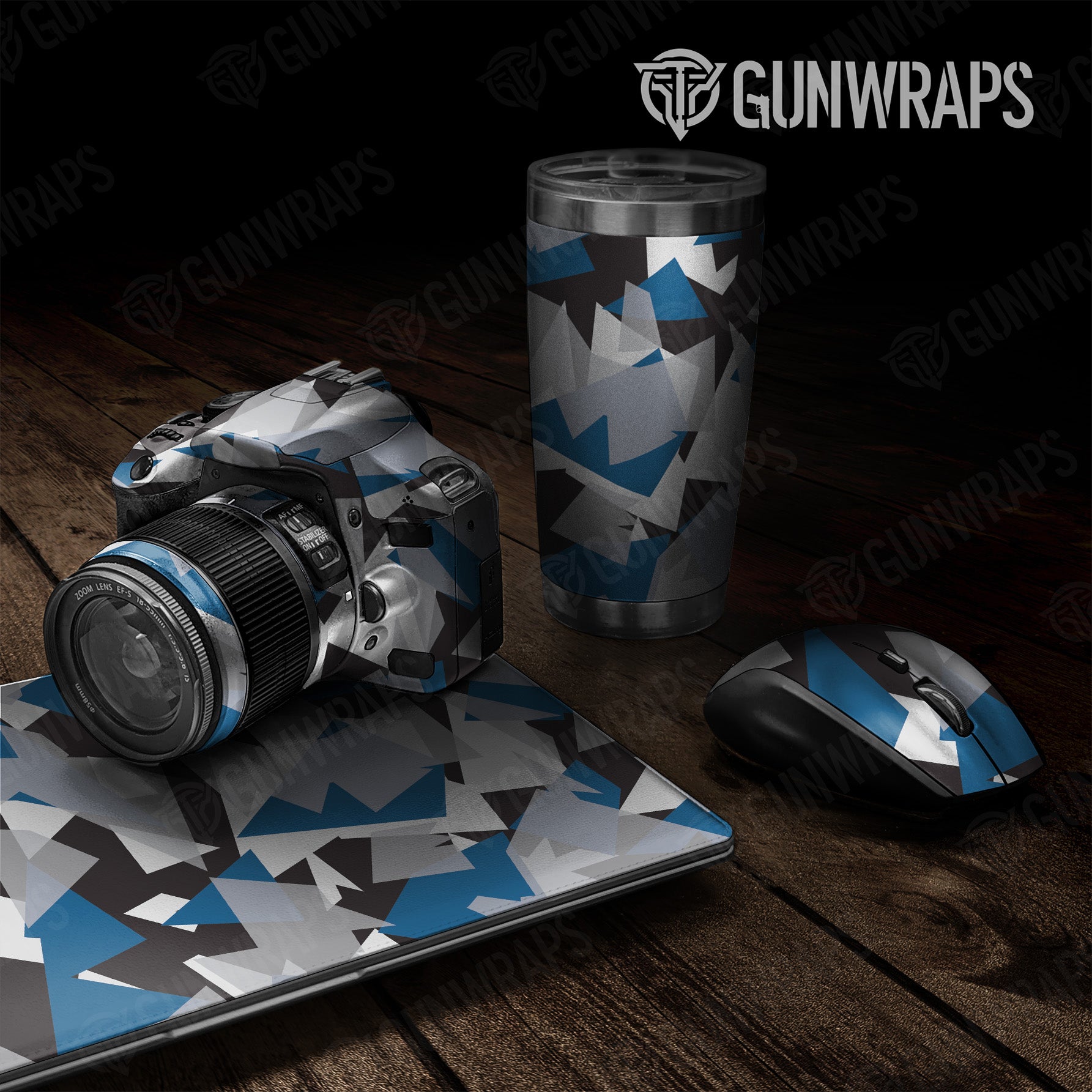 Shattered Blue Tiger Camo Universal Sheet 