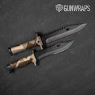 Shattered Desert Camo Knife Gear Skin Vinyl Wrap