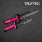 Shattered Elite Magenta Camo Knife Gear Skin Vinyl Wrap