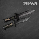 Shattered Militant Green Camo Knife Gear Skin Vinyl Wrap