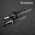 Shattered Urban Night Camo Knife Gear Skin Vinyl Wrap