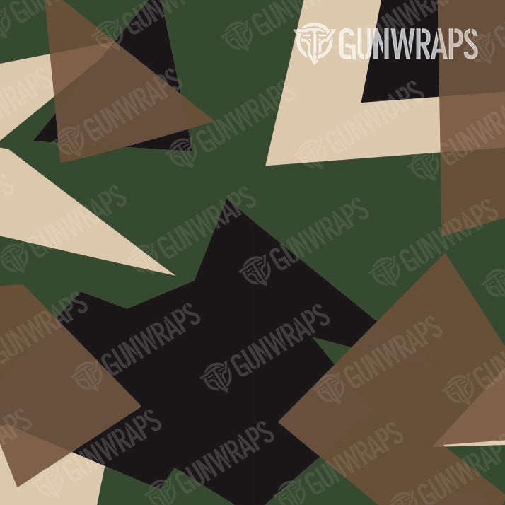 AR 15 Shattered Woodland Camo Gun Skin Pattern