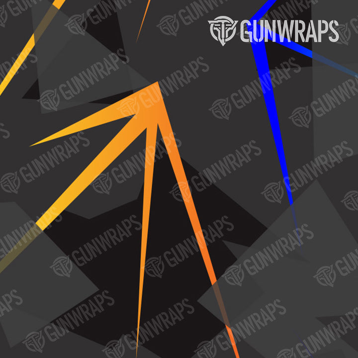 AR 15 Mag & Mag Well Shattered Laser Elite Black Fire & Ice Gun Skin Pattern